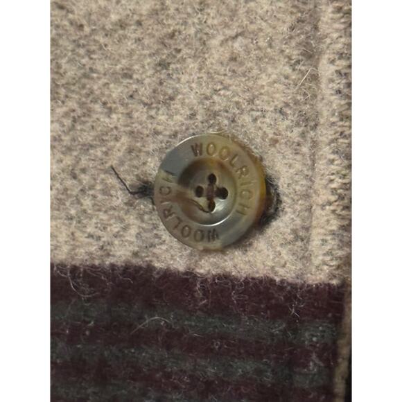 Vintage Woolrich Southwestern Striped Wool Blanket USA Made Coat M - Picture 9 of 10